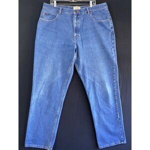 LL Bean Men 40 x 32 Jeans Medium Wash Denim Pant Cotton Natural Fit Straight Leg
